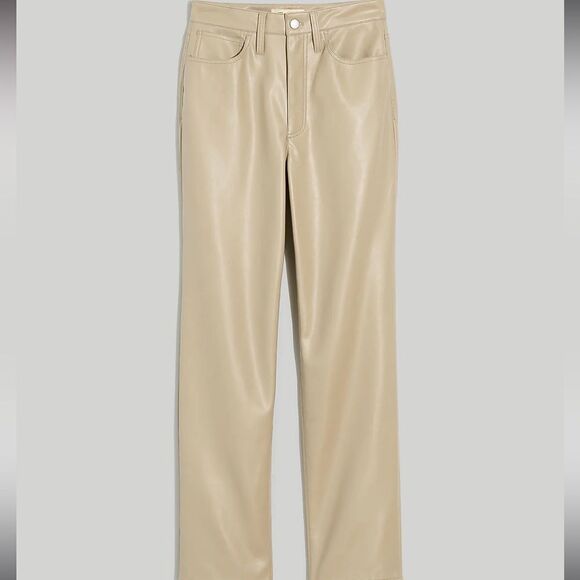 Madewell The Perfect Vintage Straight Jean: Faux Leather Edition - Picture 10 of 11